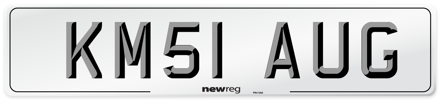 KM51 AUG Number Plate from New Reg